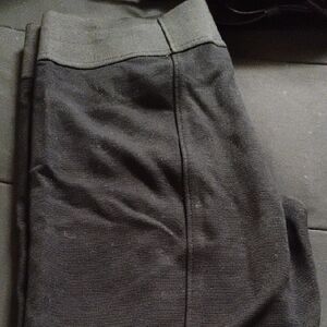 Simply Vera Vera Wang Black Leggings with Dark Gray Waistband